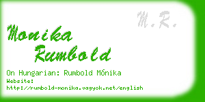 monika rumbold business card