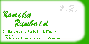 monika rumbold business card